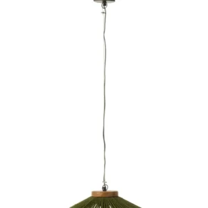 J-Line hanglamp Ovni - ijzer/jute - groen - small