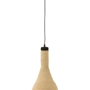 J-Line hanglamp Peer Lijnen - zeegras - naturel/zwart