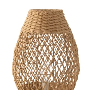 J-Line lamp Getwist - metaal - donkerbeige/naturel - large