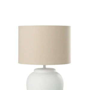 J-Line lamp Meli + kap - keramiek/linnen - wit - small