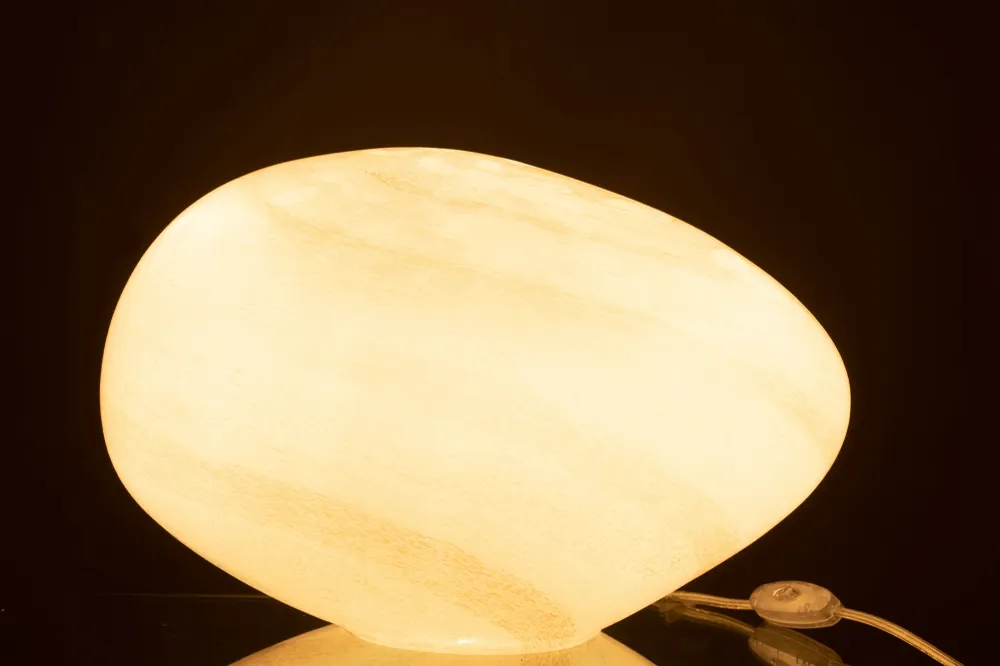 J-Line lamp Parel Ovaal - glas - wit