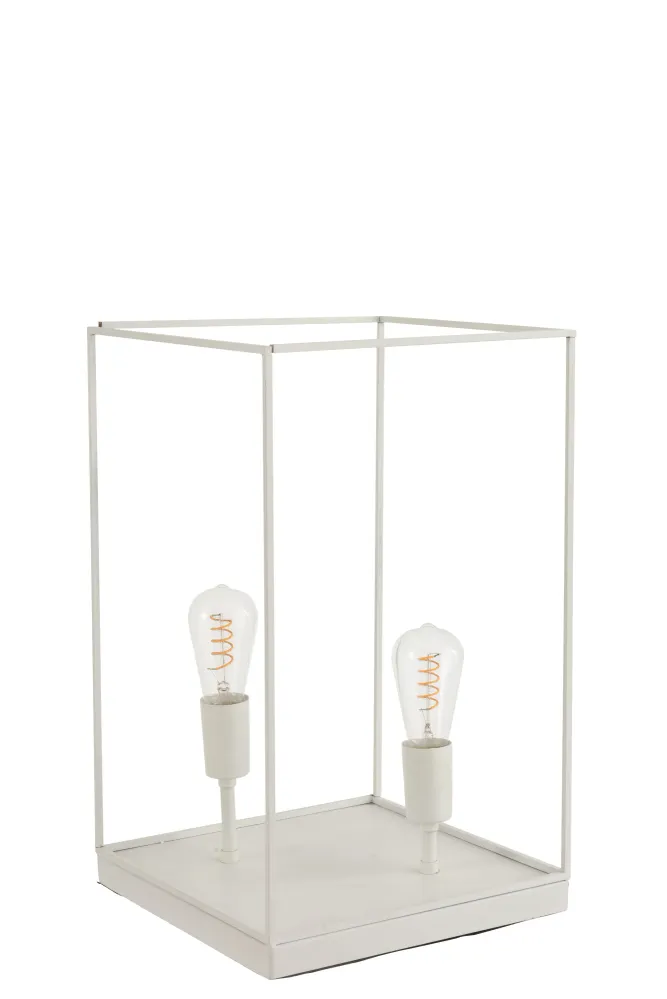 J-Line lamp Rechthoekige Frame - metaal - wit - large