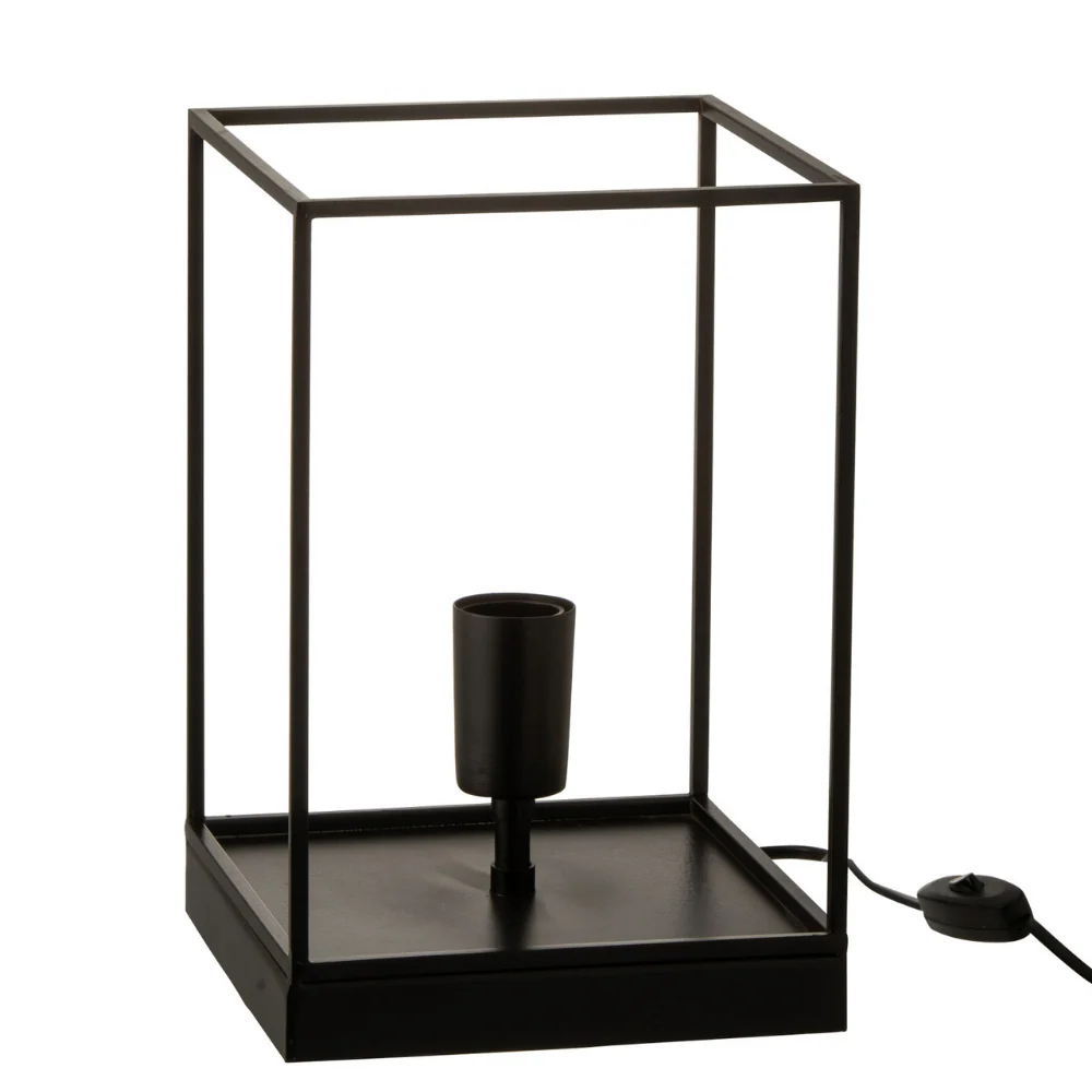 J-Line lamp Rechthoekige Frame - metaal - zwart - small
