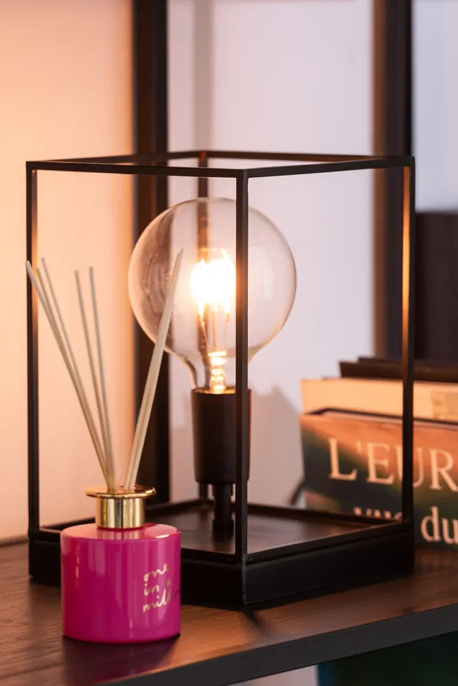 J-Line lamp Rechthoekige Frame - metaal - zwart - small