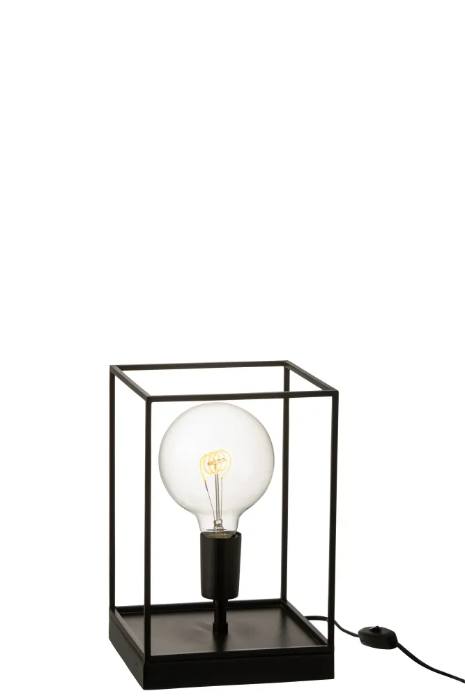 J-Line lamp Rechthoekige Frame - metaal - zwart - small