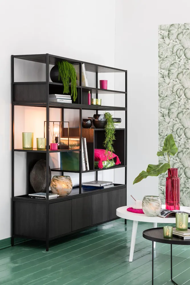 J-Line lamp Rechthoekige Frame - metaal - zwart - small