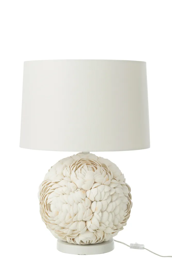 J-Line lamp - schelp - wit - large