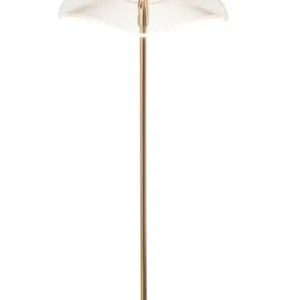 J-Line tafellamp Bloem - metaal/kunststof - goud - large - LED lichtjes