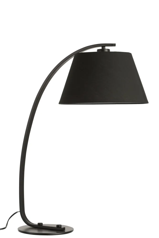 J-Line tafellamp Boog - metaal - zwart