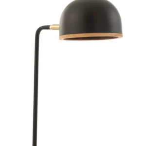 J-Line tafellamp Evy - ijzer/hout - zwart/naturel