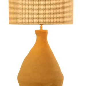 J-Line tafellamp Indus - papier mache - geel