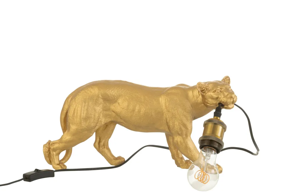 J-Line tafellamp Poema - polyresin - goud - small
