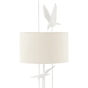 J-Line tafellamp Vogels - polyresin - wit/beige