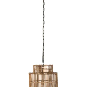 J-Line Belvivere 4 Lagen hanglamp - bamboe - naturel