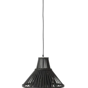 J-Line Hanglamp Lagen Bamboo Zwart Medium