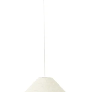 J-Line Hanglamp Ufo Raffia Wit Klein