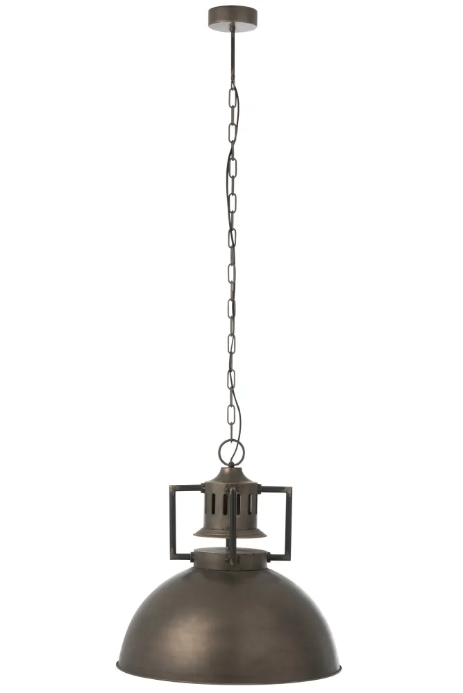 J-Line Industrieel hanglamp - metaal - grijs