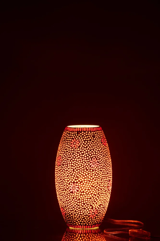 J-Line Lamp Bram Glas Rood Medium