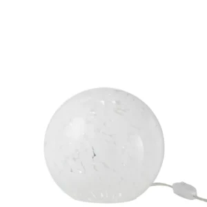J-Line Lamp Dany Vlekken Rond Glas Wit Small