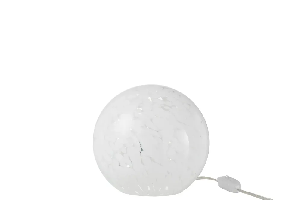 J-Line Lamp Dany Vlekken Rond Glas Wit Small