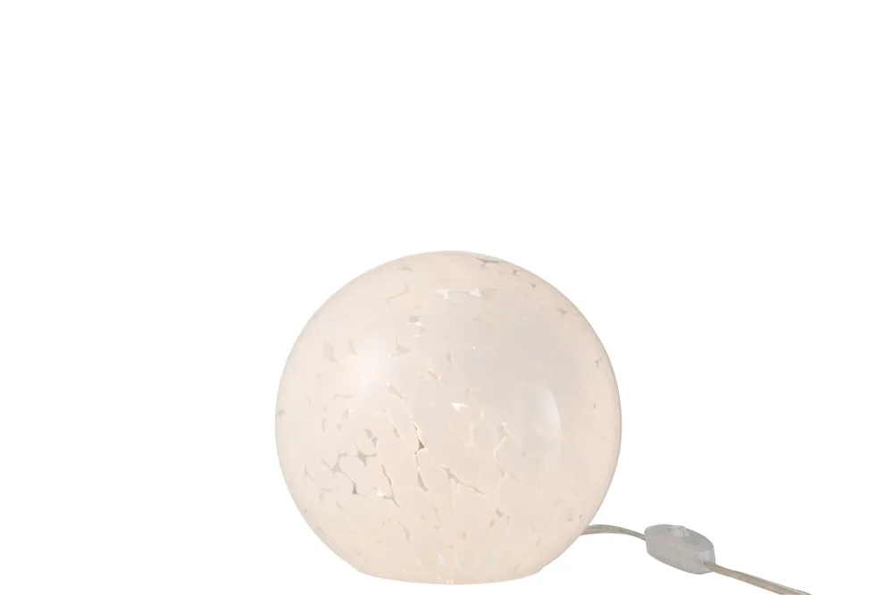 J-Line Lamp Dany Vlekken Rond Glas Wit Small