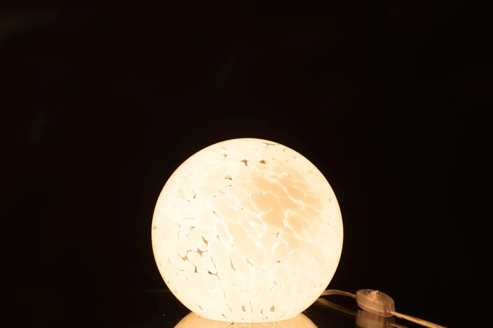 J-Line Lamp Dany Vlekken Rond Glas Wit Small