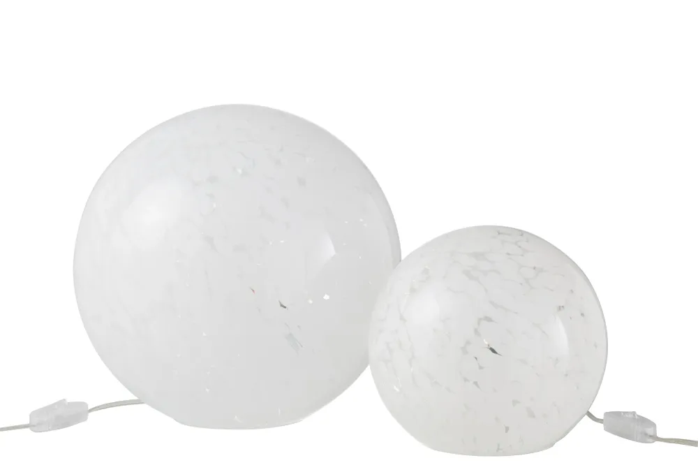 J-Line Lamp Dany Vlekken Rond Glas Wit Large