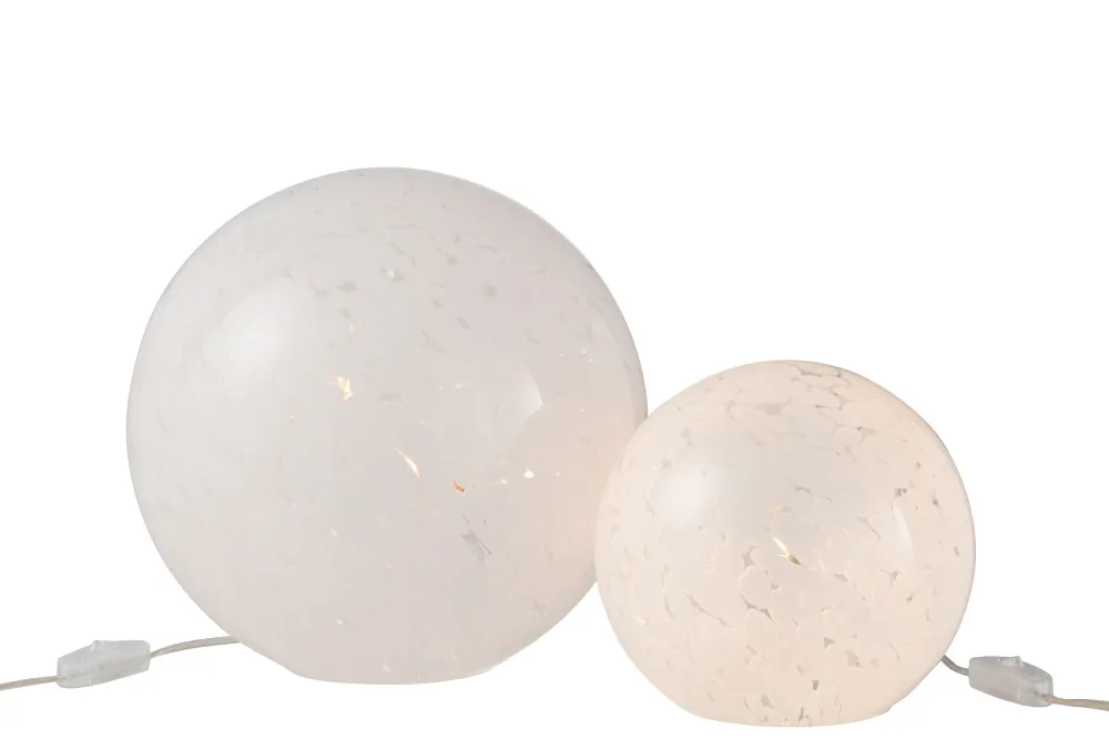 J-Line Lamp Dany Vlekken Rond Glas Wit Large
