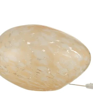 J-Line Lamp Melissa Ovaal Glas Beige
