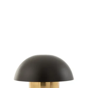 J-Line Lamp Paddenstoel Ijzer Zwart/Goud Small