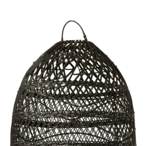 J-Line Lampkap Golven Rotan Zwart