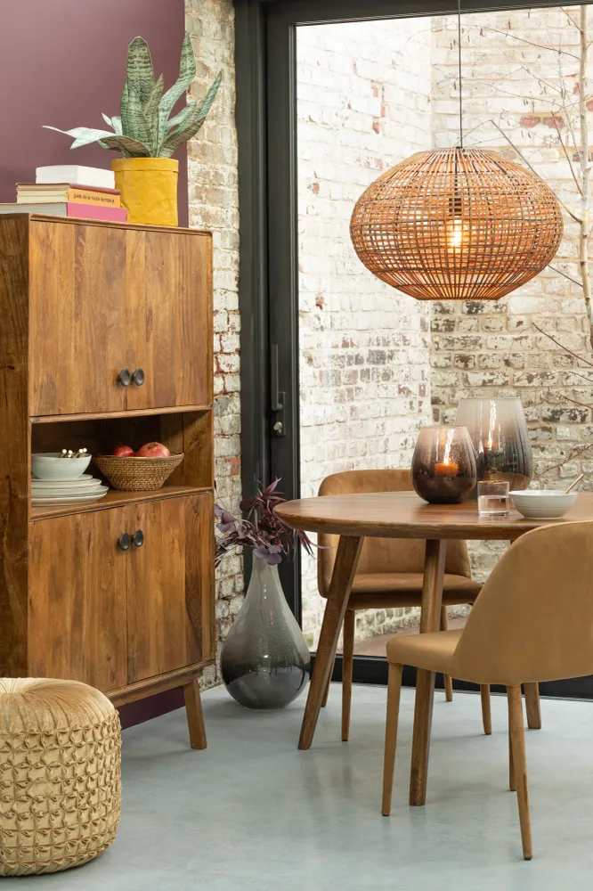 J-Line Rattan hanglamp - jute - naturel