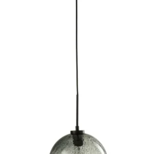 J-Line Spikkel Bol hanglamp - glas - grijs - L
