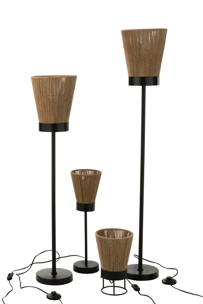 J-Line Staanlamp Luna Jute Beige Large