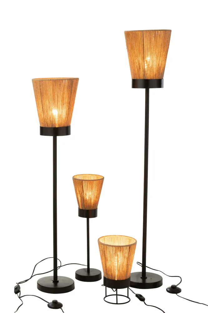 J-Line Staanlamp Luna Jute Beige Large