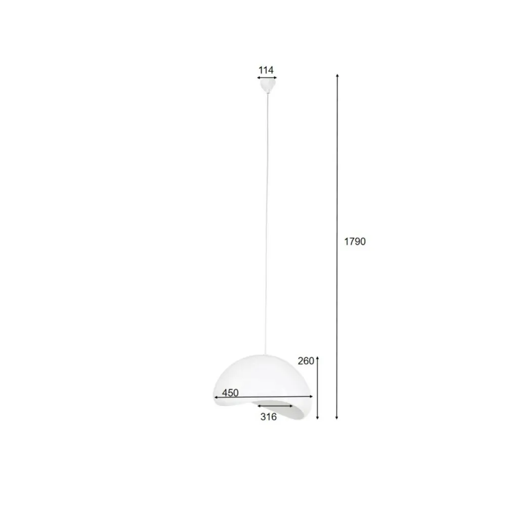 Kare Design Hanglamp Cloud Beam 45cm wit