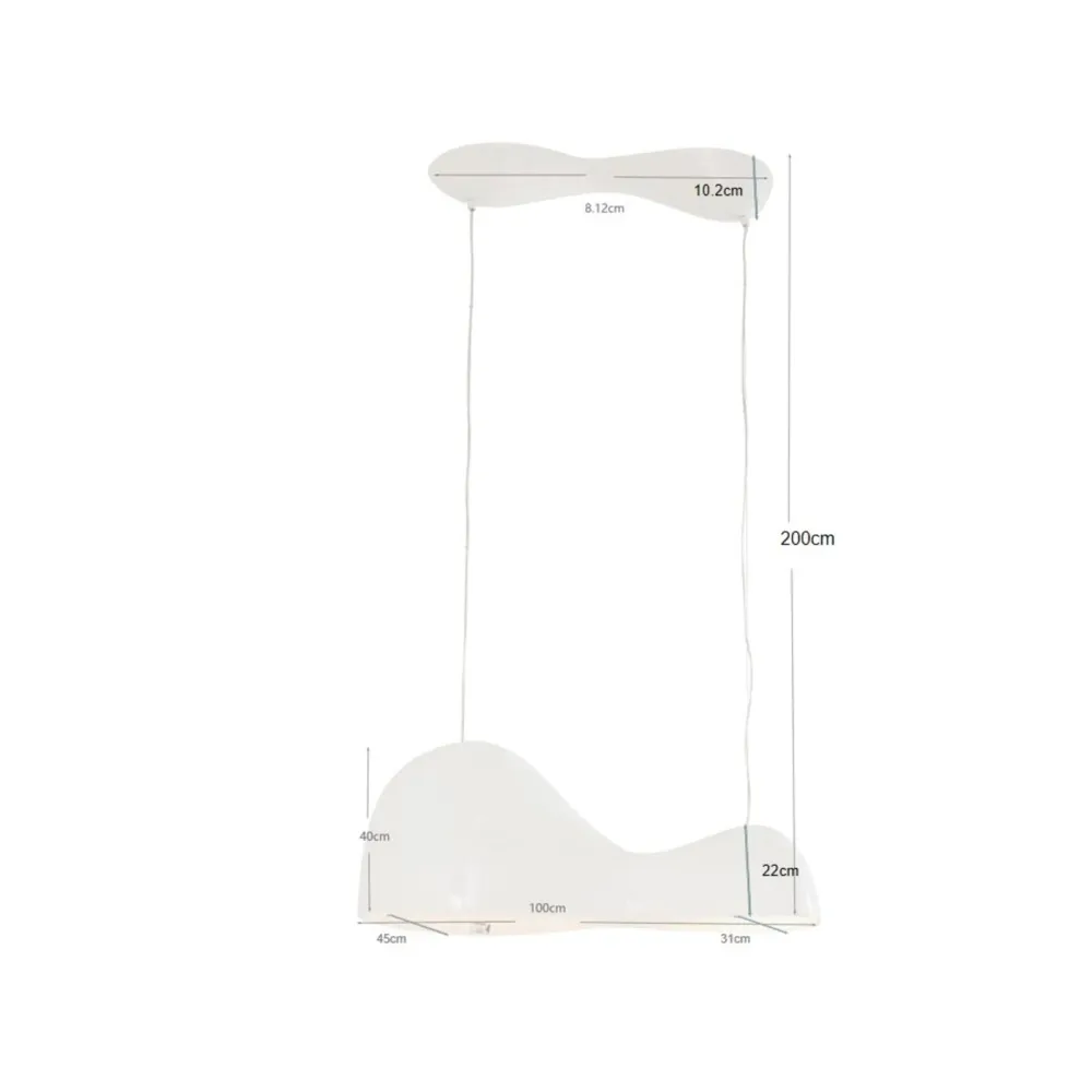 Kare Design Hanglamp Cloud Beam Double 100cm wit
