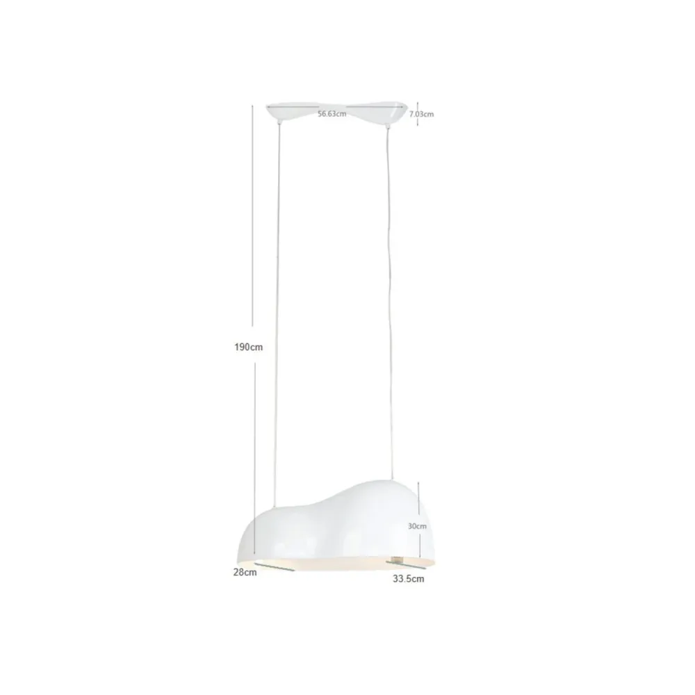 Kare Design Hanglamp Cloud Beam Double 70cm zilver