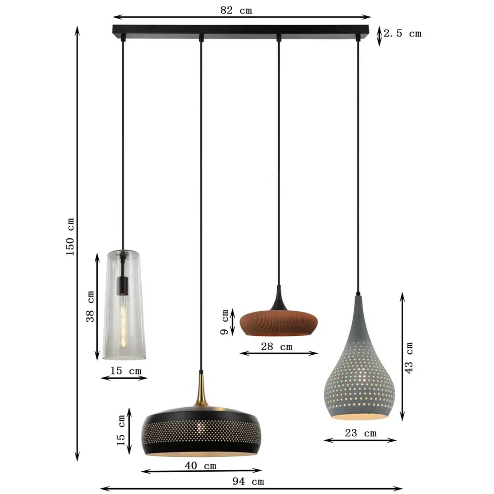 Kare Design Hanglamp Melange 107cm