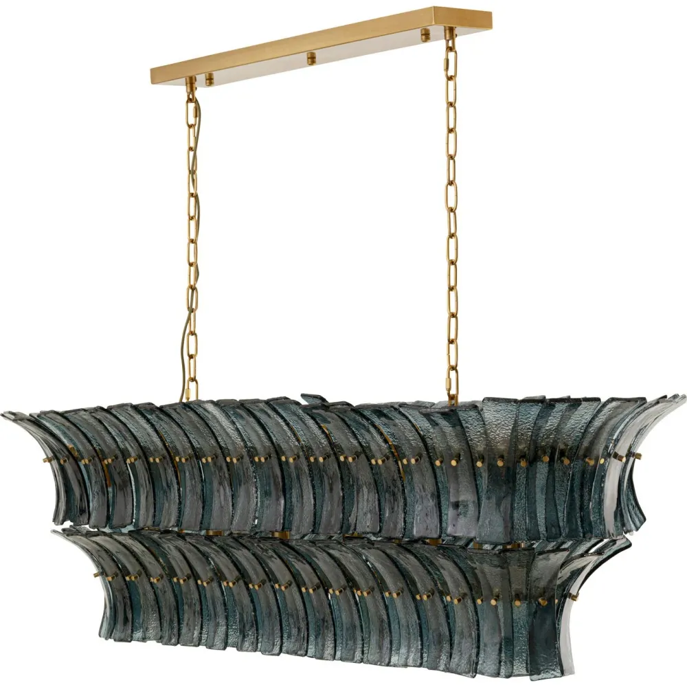 Kare Design Hanglamp Venezia blauw 130cm