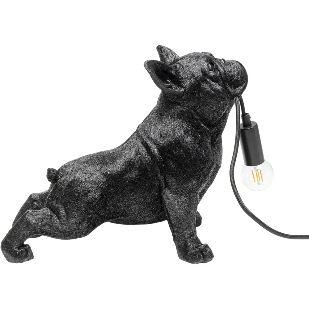 Kare Design tafellamp - bulldog - zwart