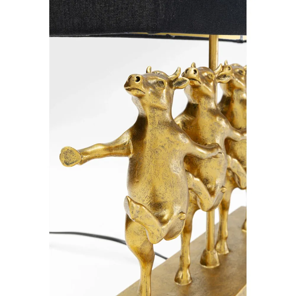 Kare Design tafellamp - koeien cancan - goud