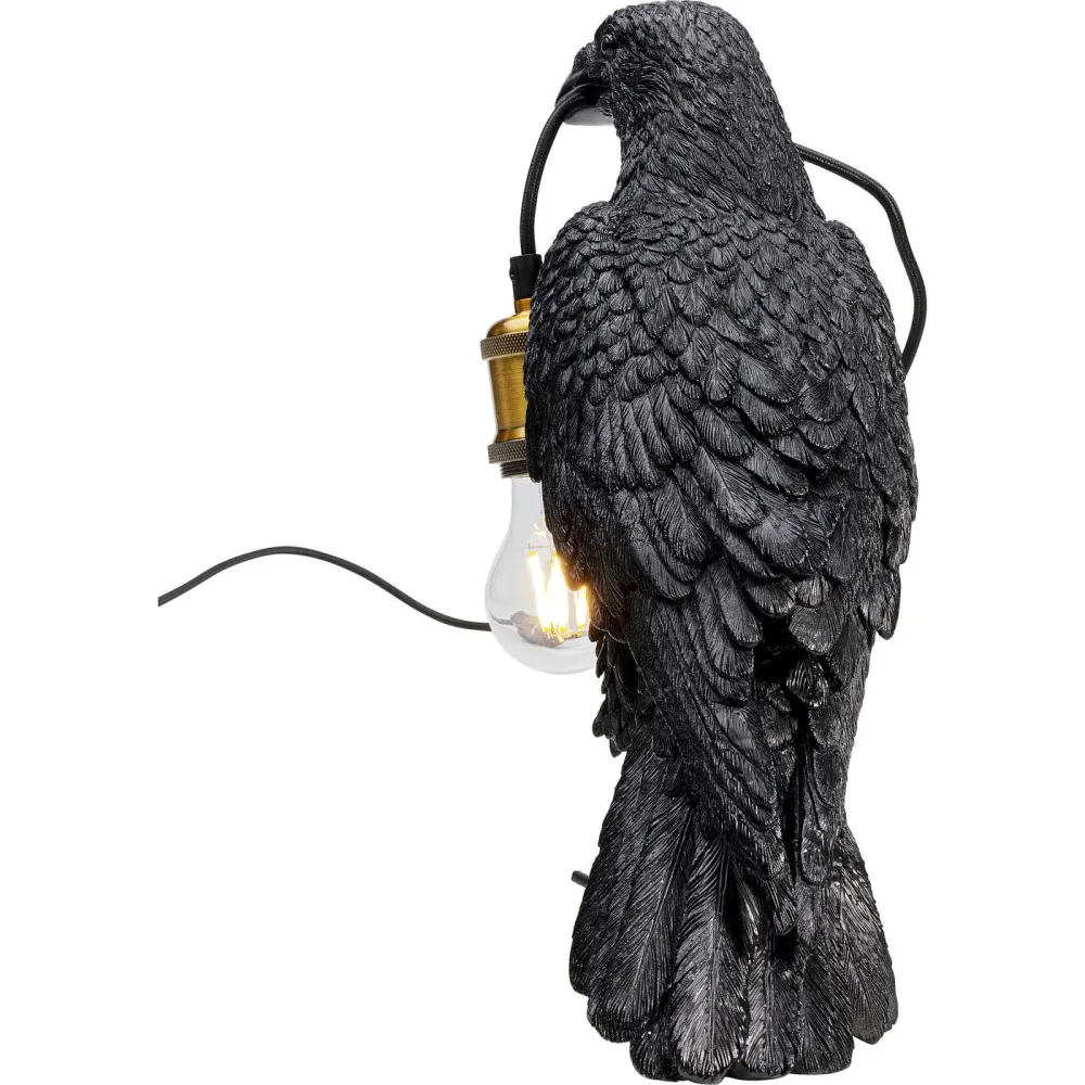 Kare Design Tafellamp kraai zwart
