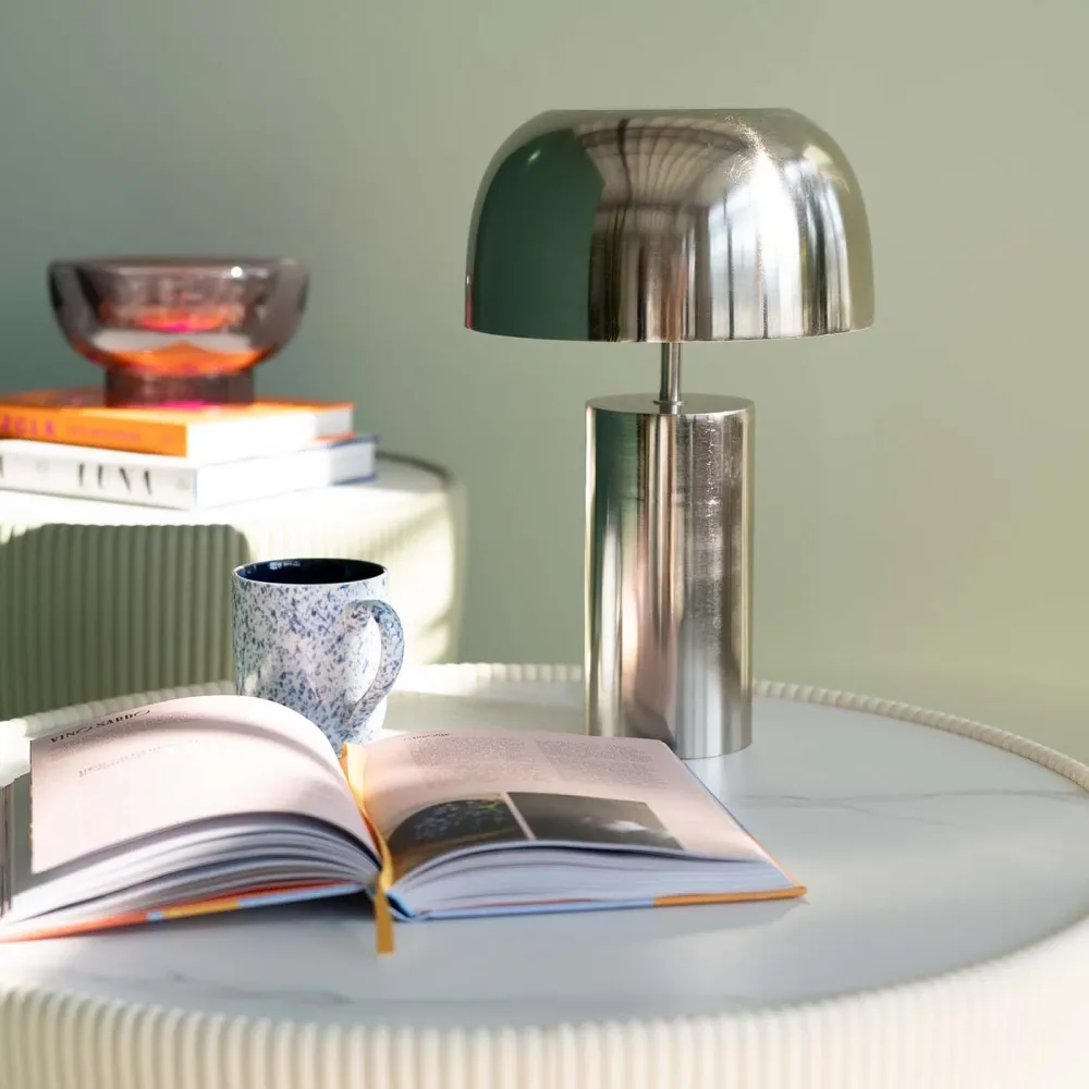 Kare Design Tafellamp Loungy - chroom