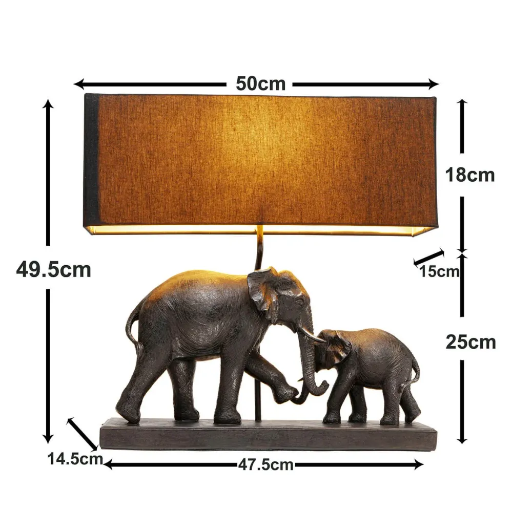 Kare Design Tafellamp olifanten familie