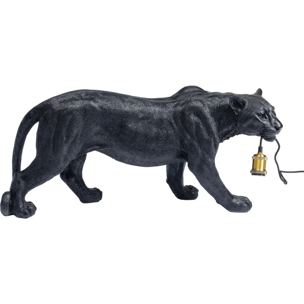 Kare Design Tafellamp - panter - zwart