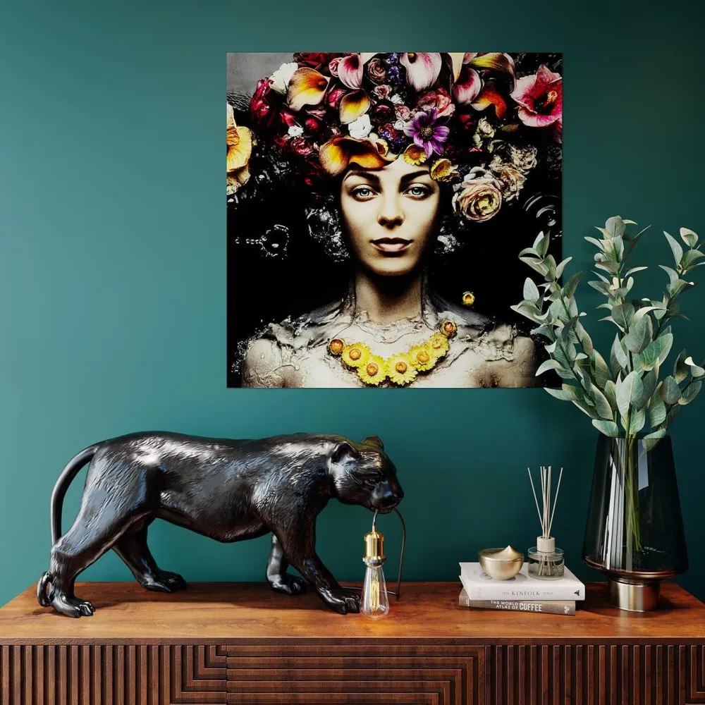 Kare Design Tafellamp - panter - zwart