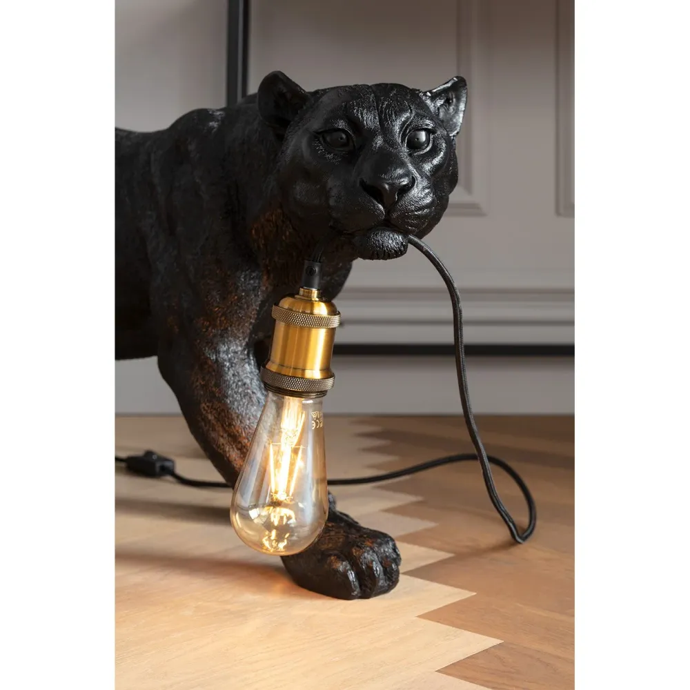 Kare Design Tafellamp - panter - zwart