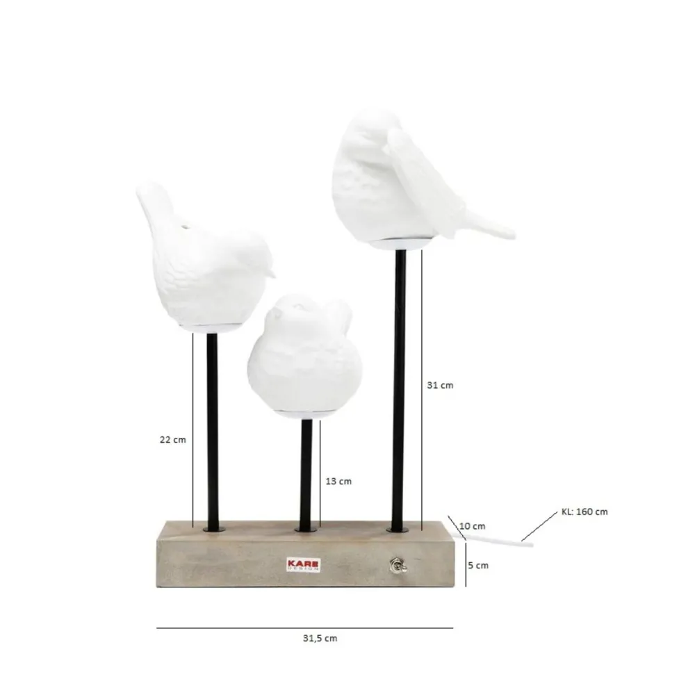 Kare Design Tafellamp - vogels