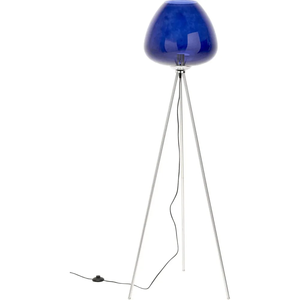 Kare Design Vloerlamp Sphere 146cm blauw